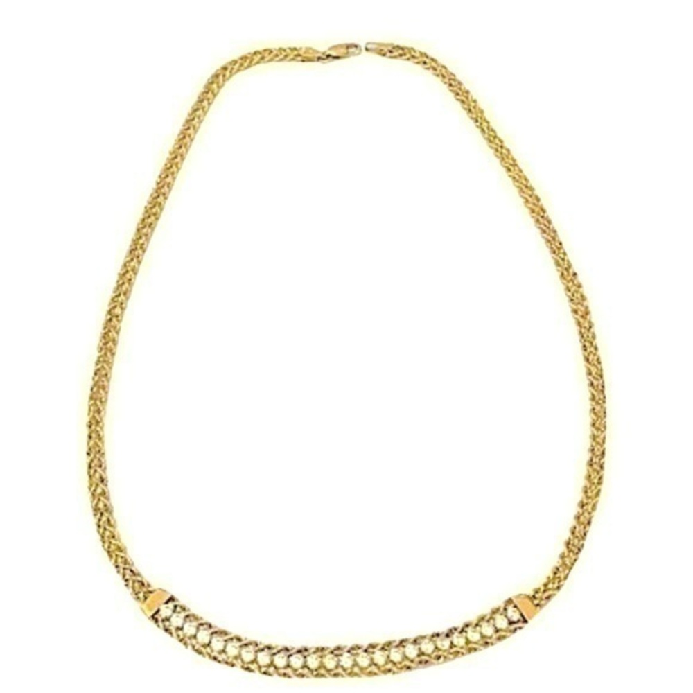 NWT 925 Yellow Sterling Silver Cz Signed RL Peru Necklace 17.5” Set W/ Bracelet